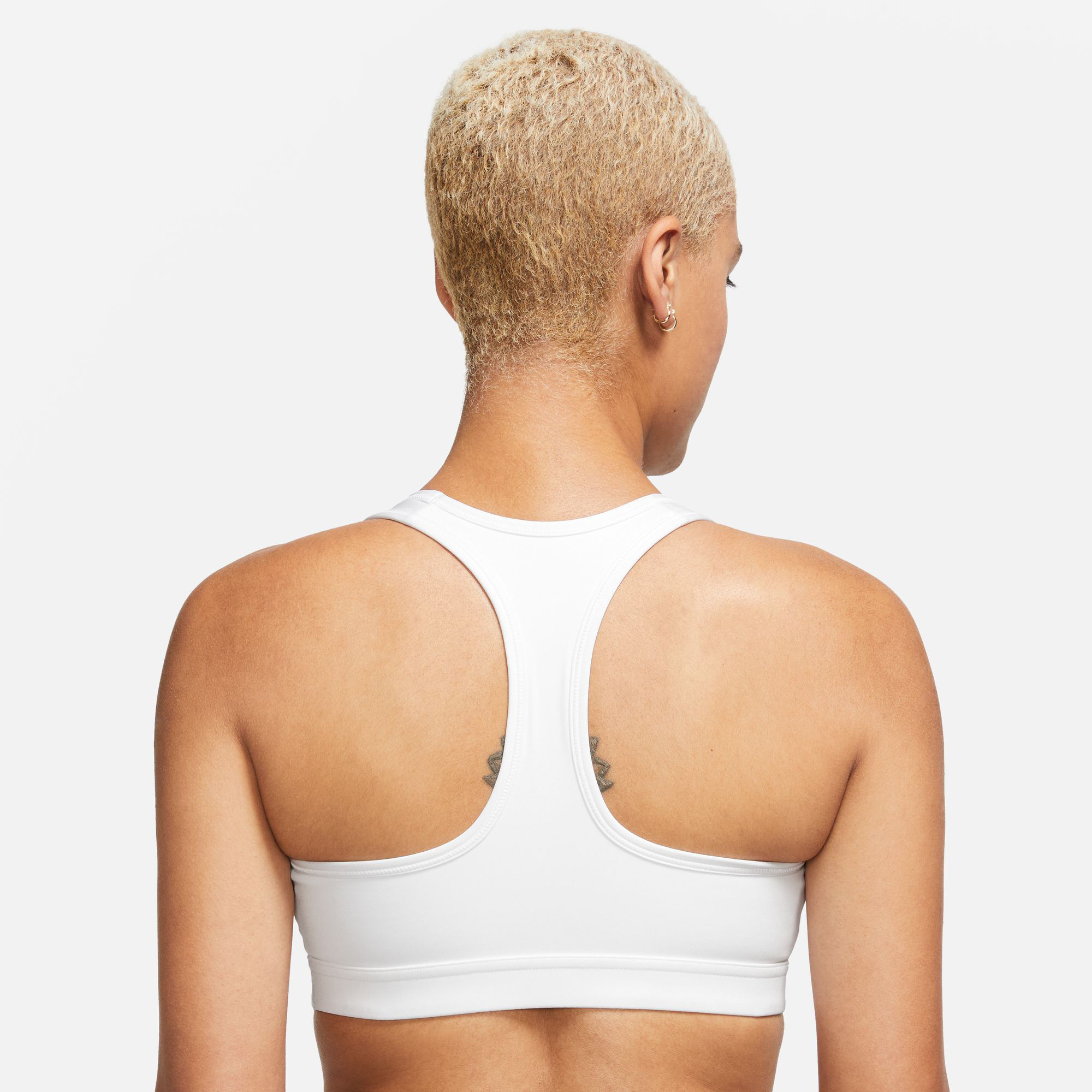 Swoosh Medium Sport-BH Damen - Weiß