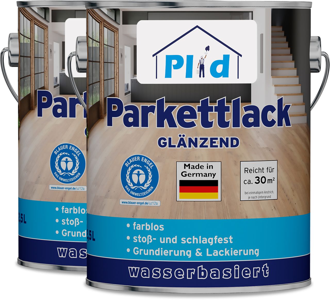 Plid Premium Parkettlack Parkettsiegel Klarlack Farblos Glänzend