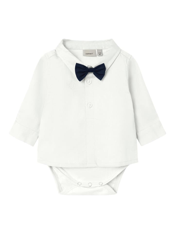 name it Hemdbody mit Fliege NBMDEMOLLE SHIRTBODY in bright white günstig kaufen 50