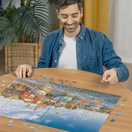 Puzzle 1000 Teile - Romantische Hafenwelt von Ahrenshoop