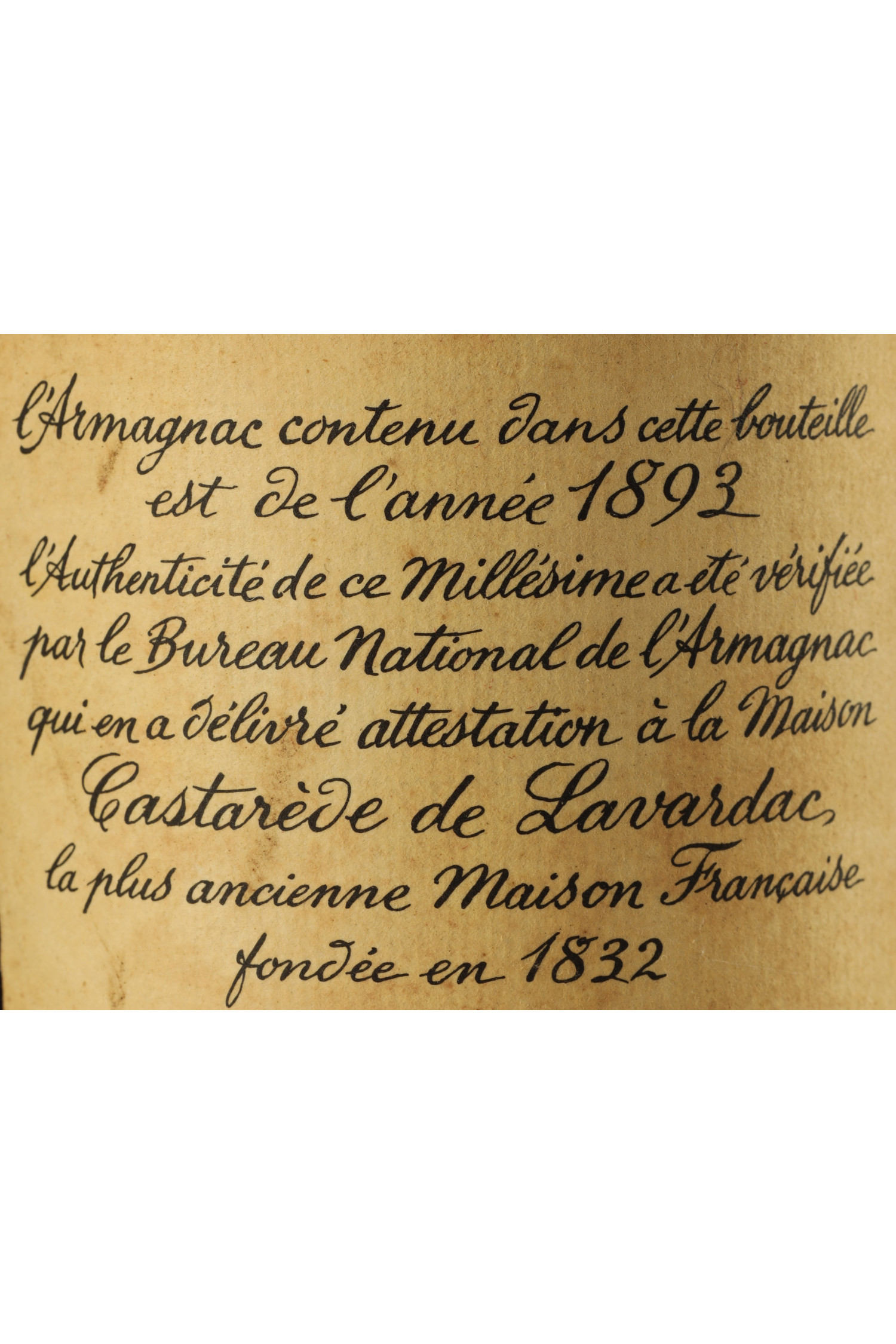Castarede Armagnac 1893, Armagnac