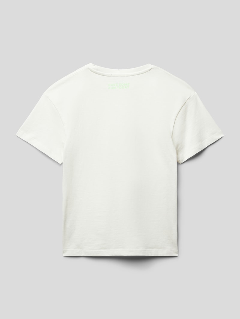 T-Shirt mit Statement-Print in offwhite