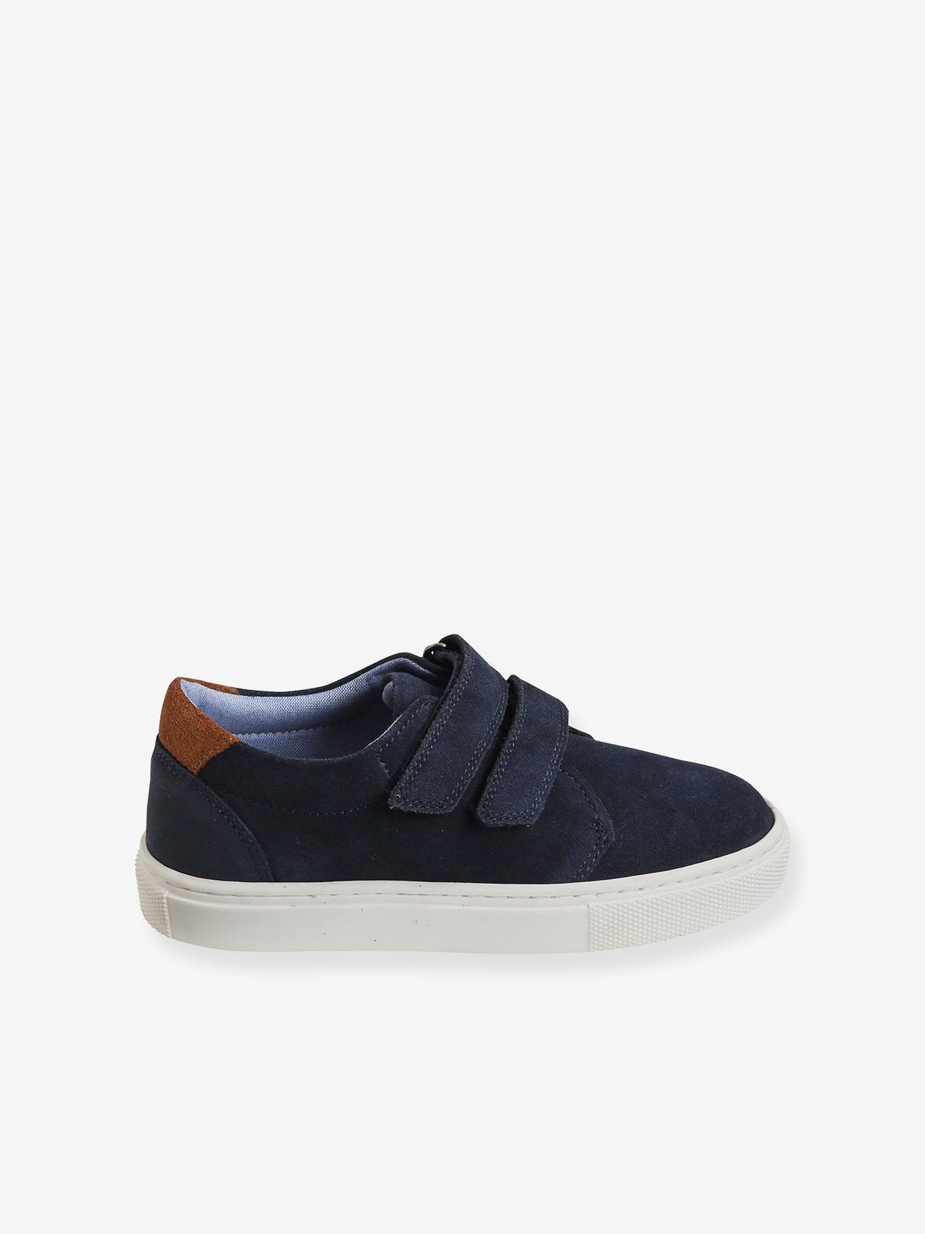 Derbies scratchés cuir garçon marine