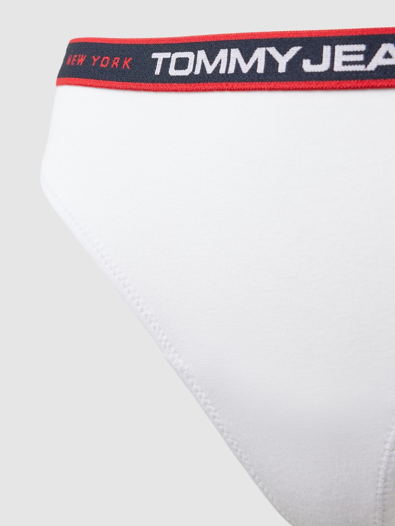Strings im 3er-Pack mit elastischem Logo-Bund Modell 'NEW YORK' in rot