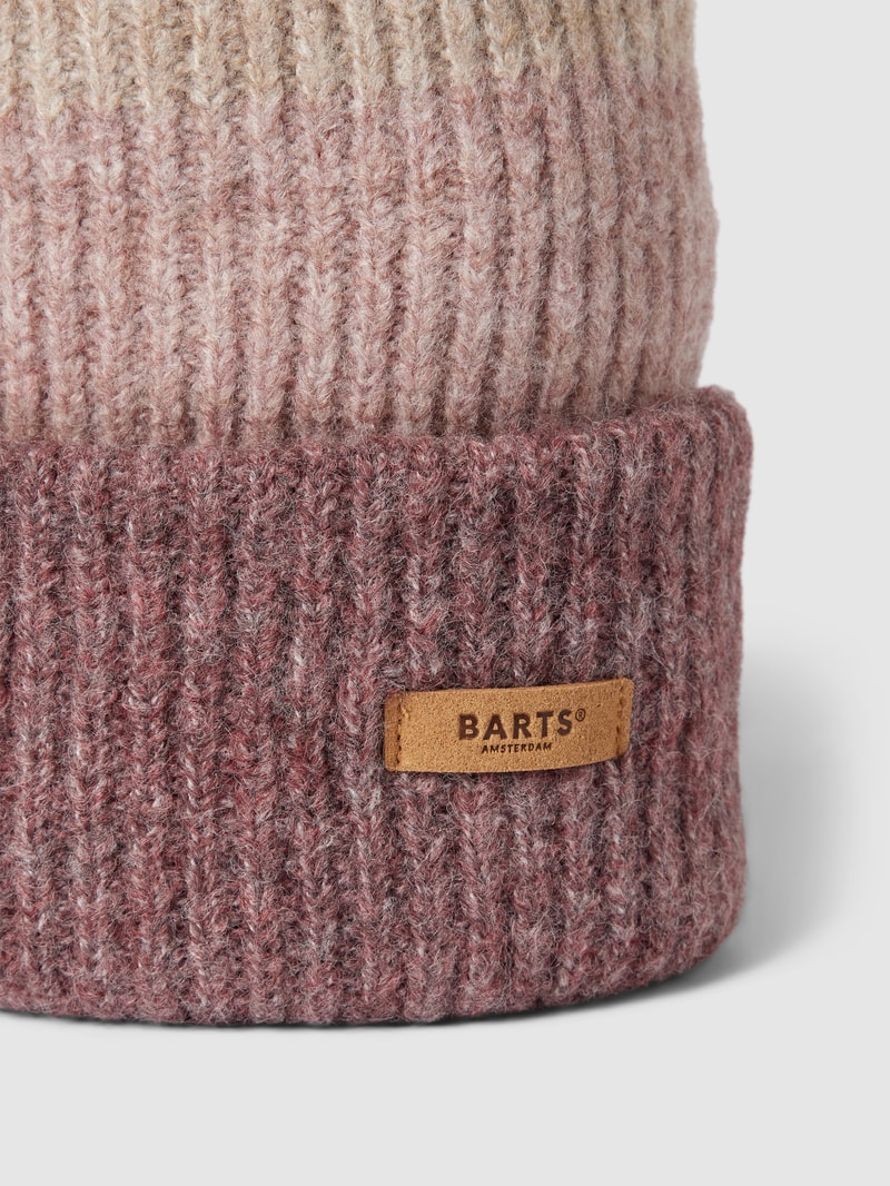 Beanie mit Blockstreifen Modell 'Suzam' in mauve