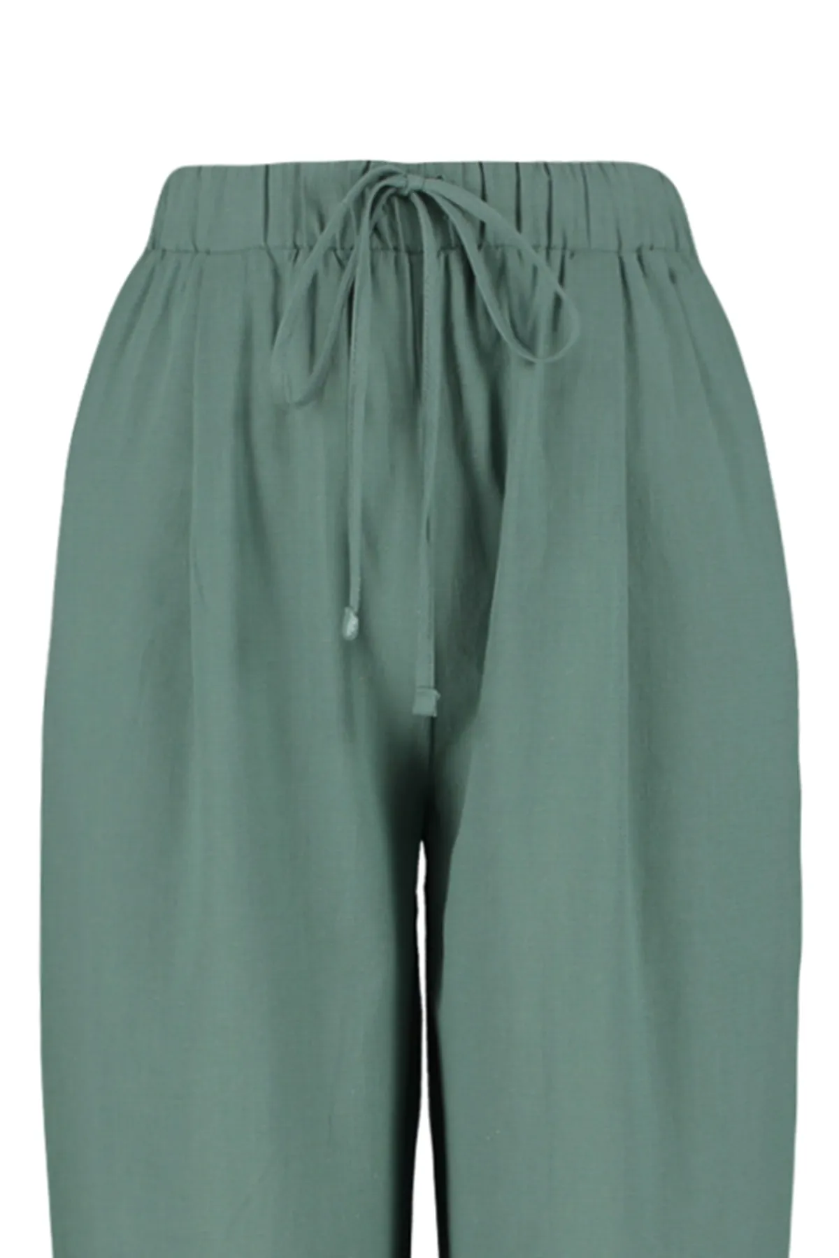 Trendyol Collection  Khakifarbene, gewebte Hose aus 100 % Baumwolle TBESS23PL00015