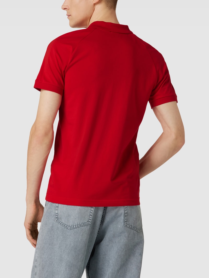 Slim Fit Poloshirt mit Label-Print Modell 'Paule Diamond' in kirschrot