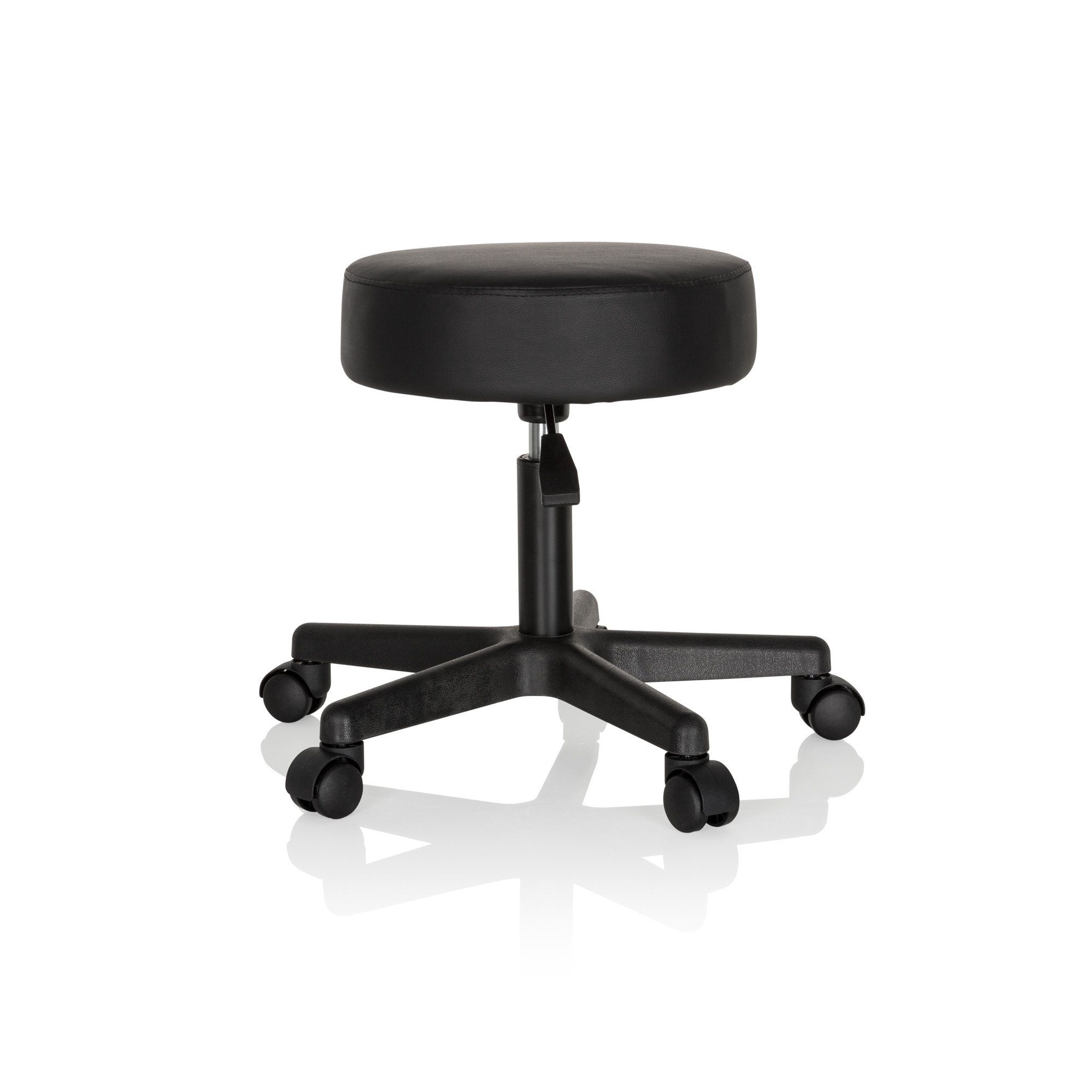 hjh OFFICE Arbeitshocker Drehhocker OPERATOR I Kunstleder ohne Armlehnen, drehbar