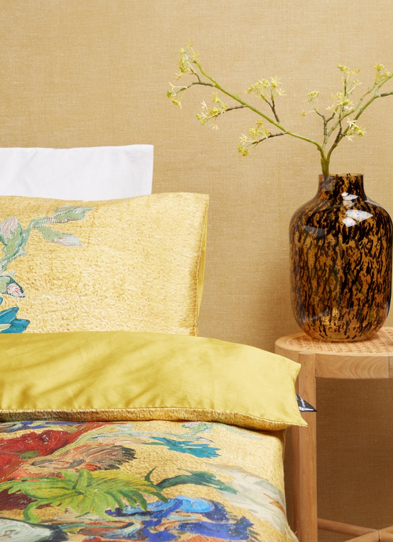 Husă de pilotă din satin de bumbac cu motiv de buchet de ziua de naștere de la Muzeul Van Gogh - include o față de pernă