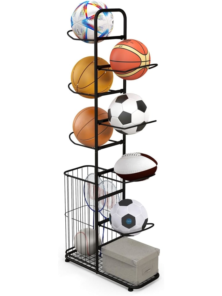 COSTWAY Ball Lagerregal 7-stufig in Schwarz günstig kaufen onesize