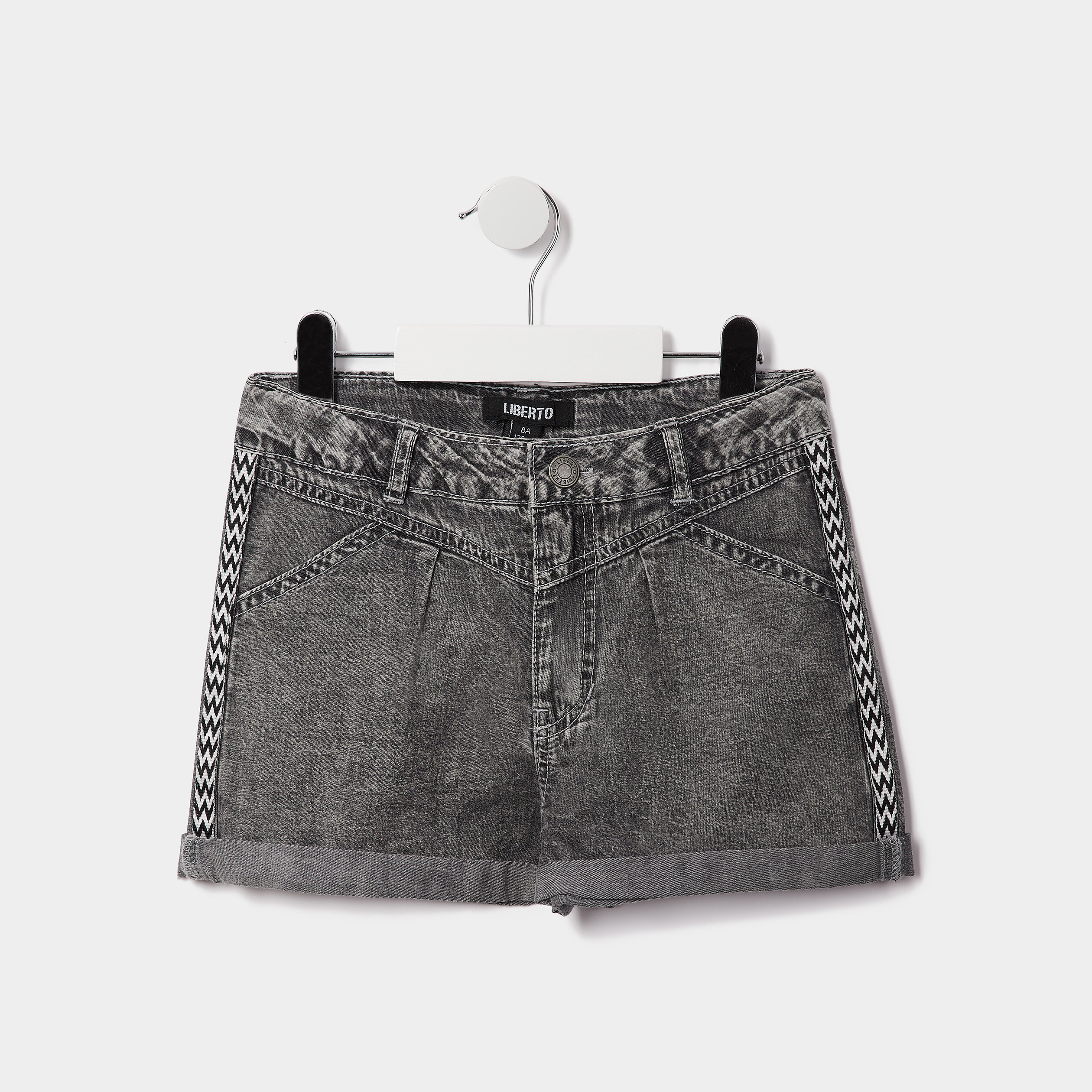 Short regular en jean Liberto denim gris fille | La Halle
