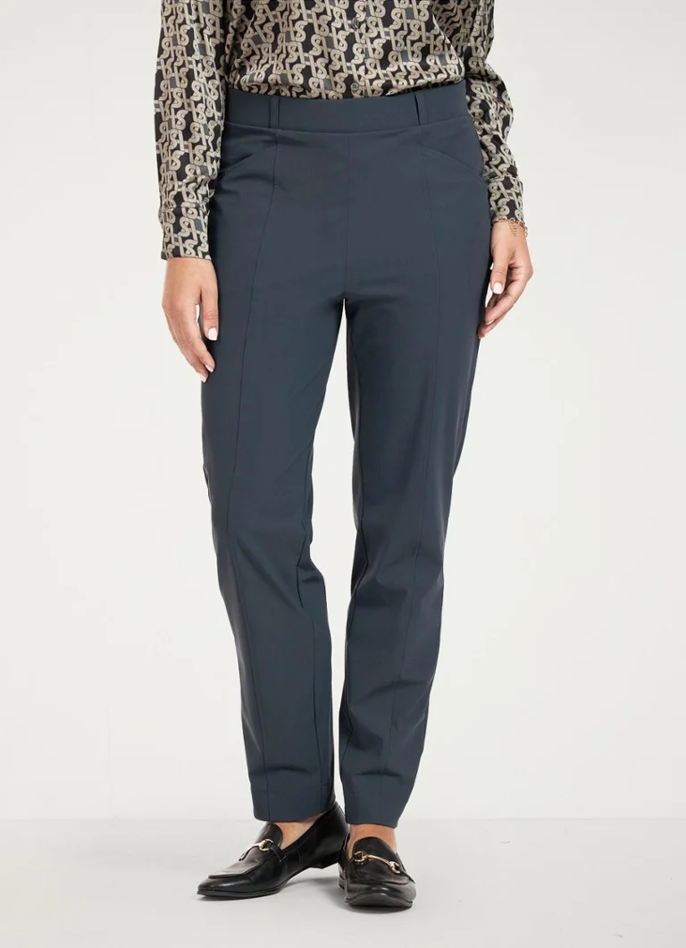 Pantaloni Studio Anneloes Luca a vita medio-alta e gamba affusolata con piega stirata