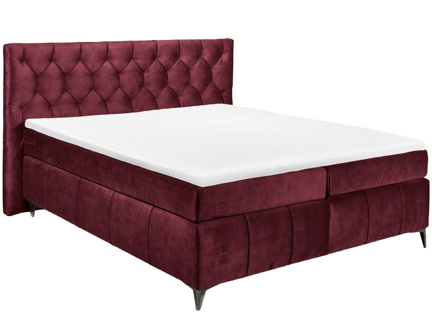 Boxspringbett Pembroke Burgund 180 x 200 cm