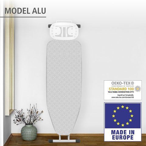 WENKO Bügelbrettbezug Alu XL, 100% Baumwolle, 140 x 48 cm