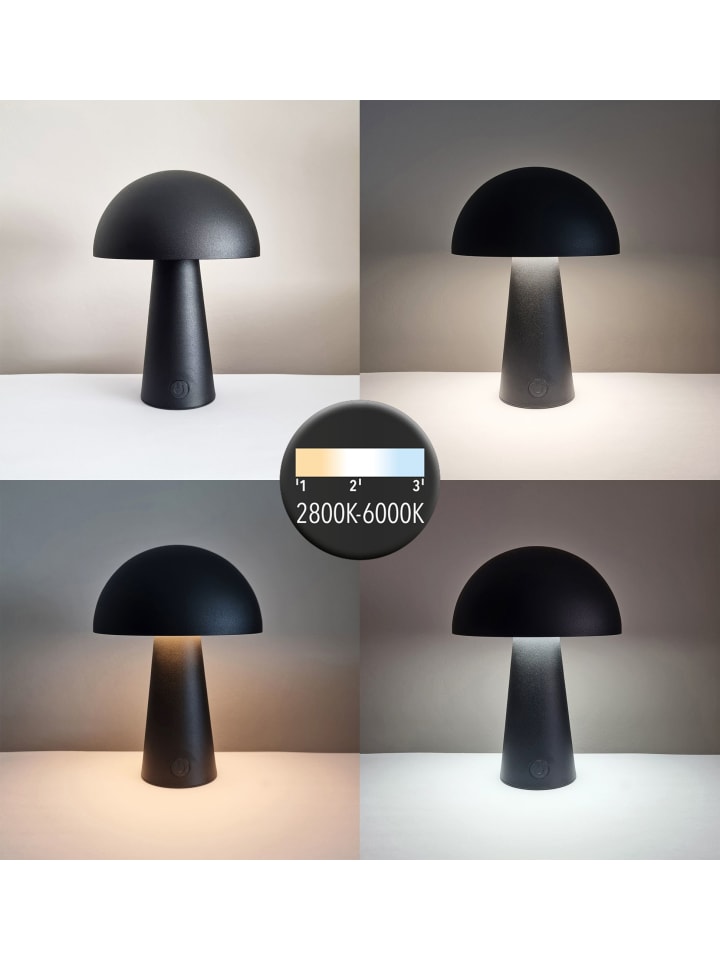 Coen Bakker LED Pilz Tischlampe dimmbar Touch Farbwechsler IP44 Innen Außen 15x21cm Weiß günstig kaufen onesize