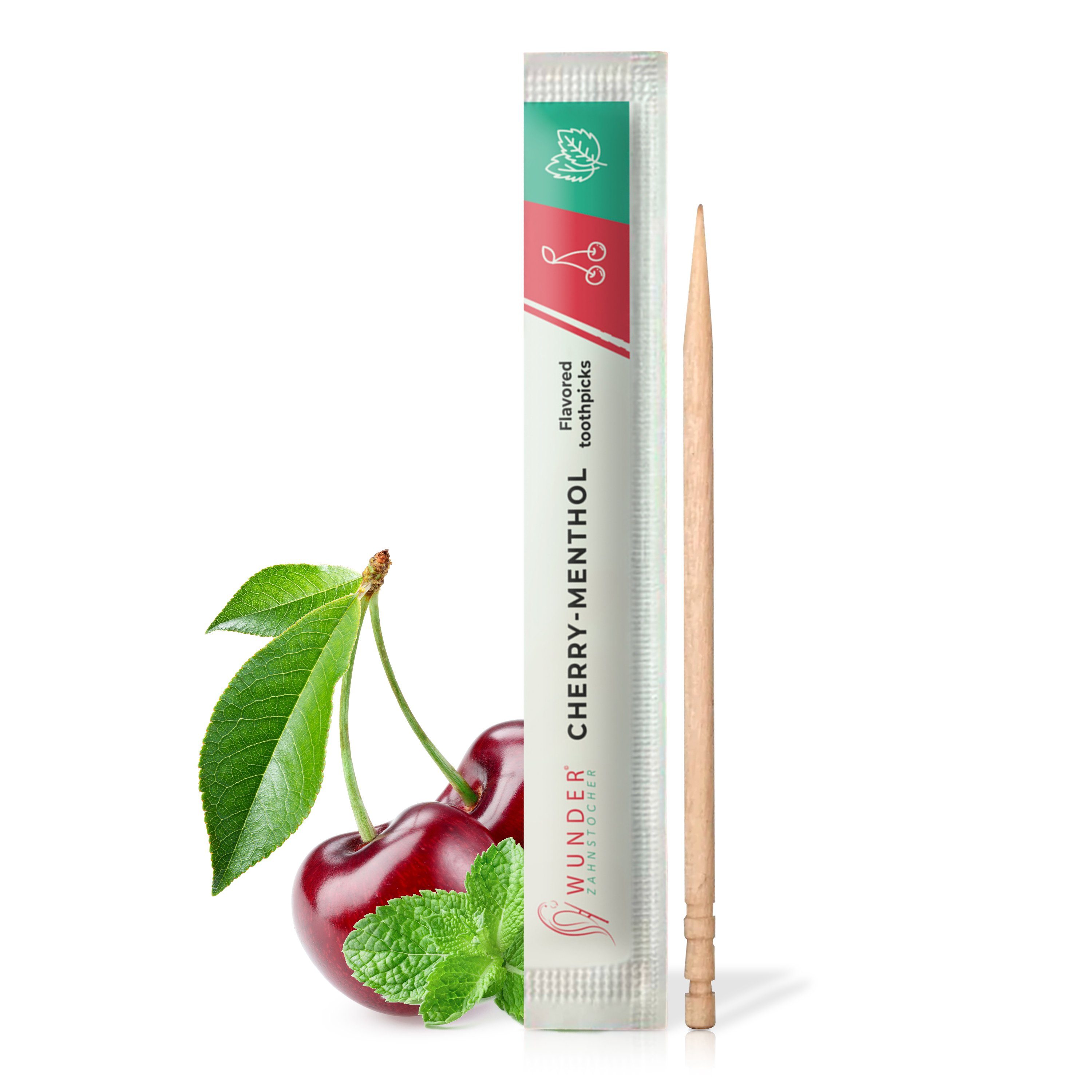 Wunder Zahnstocher Mundpflegecenter Wunder Zahnstocher - 100er Set Kirsch/Menthol Einzeln Verpackt