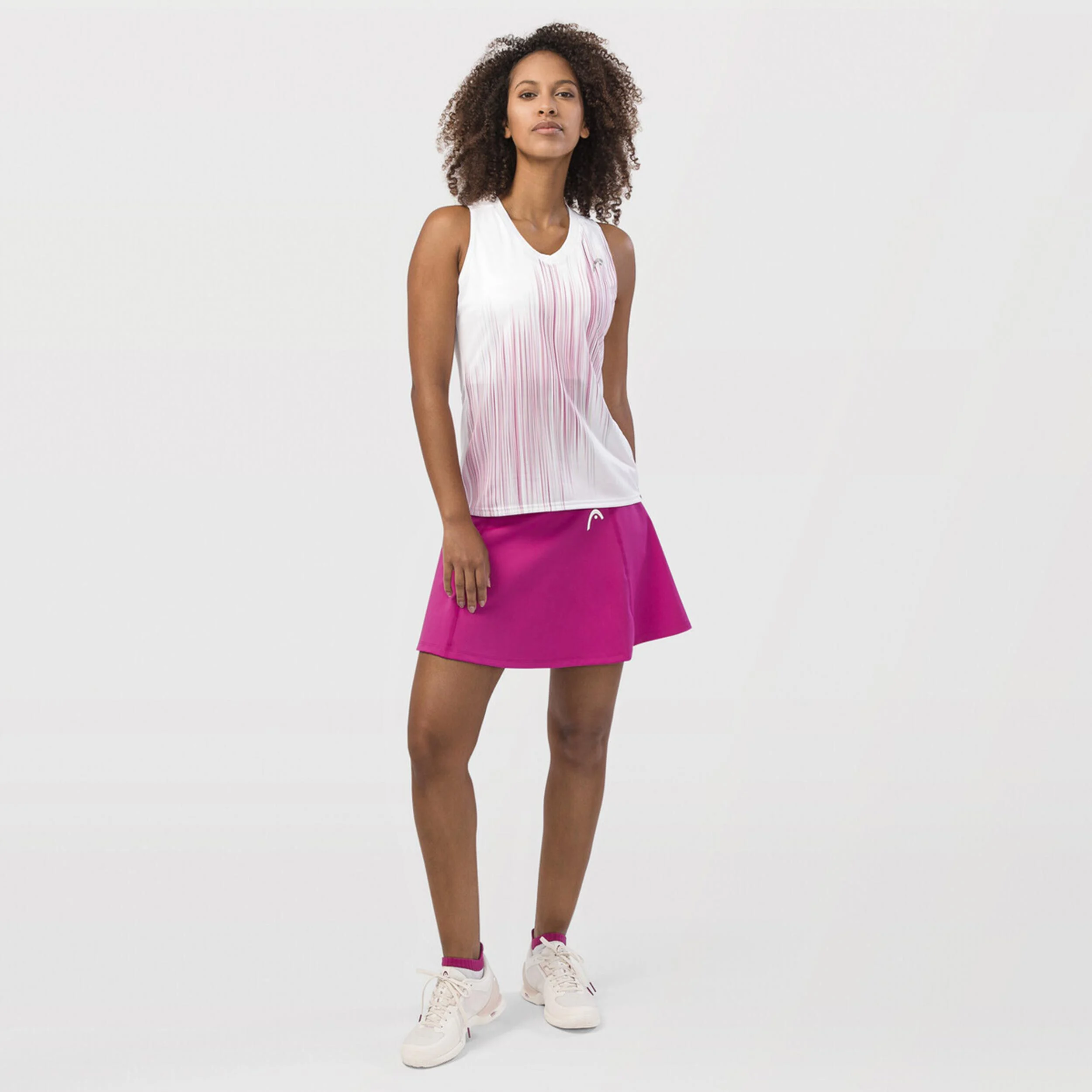Performance Tank-Top Damen - Weiß, Berry