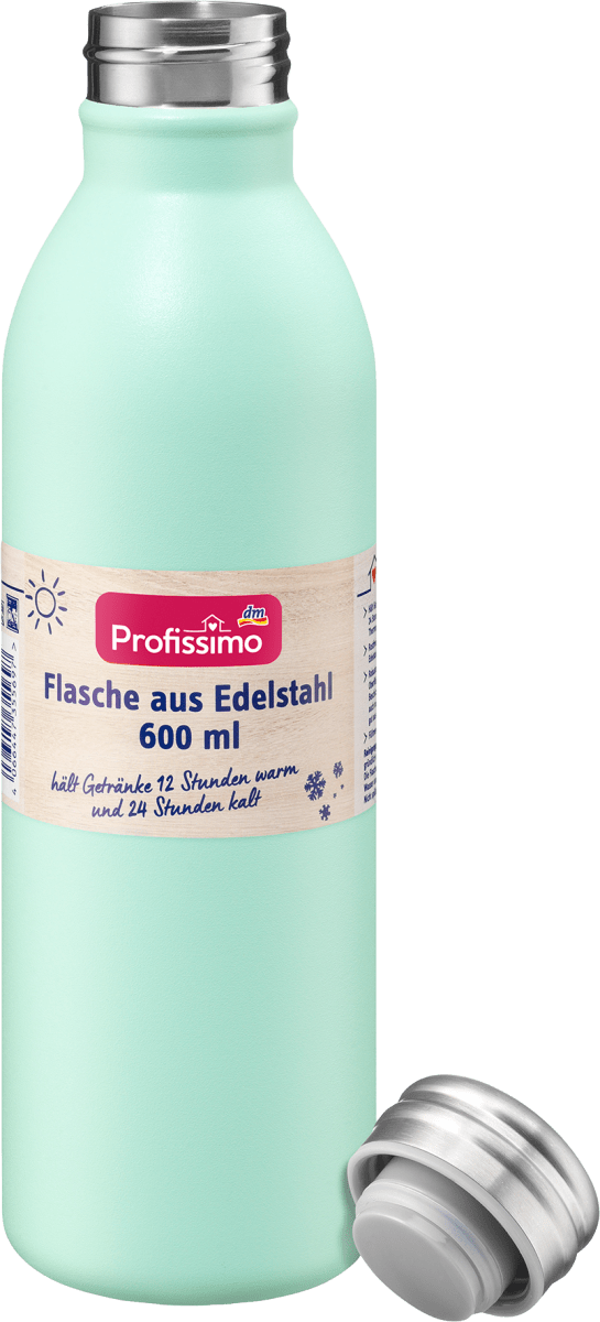 Flasche aus Edelstahl 600ml mint, 1 St