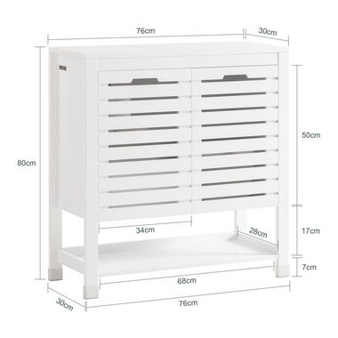 SoBuy Badkommode BZR50, Badschrank fürs Bad Badezimmerschrank Aufbewahrungsschrank Flurschrank