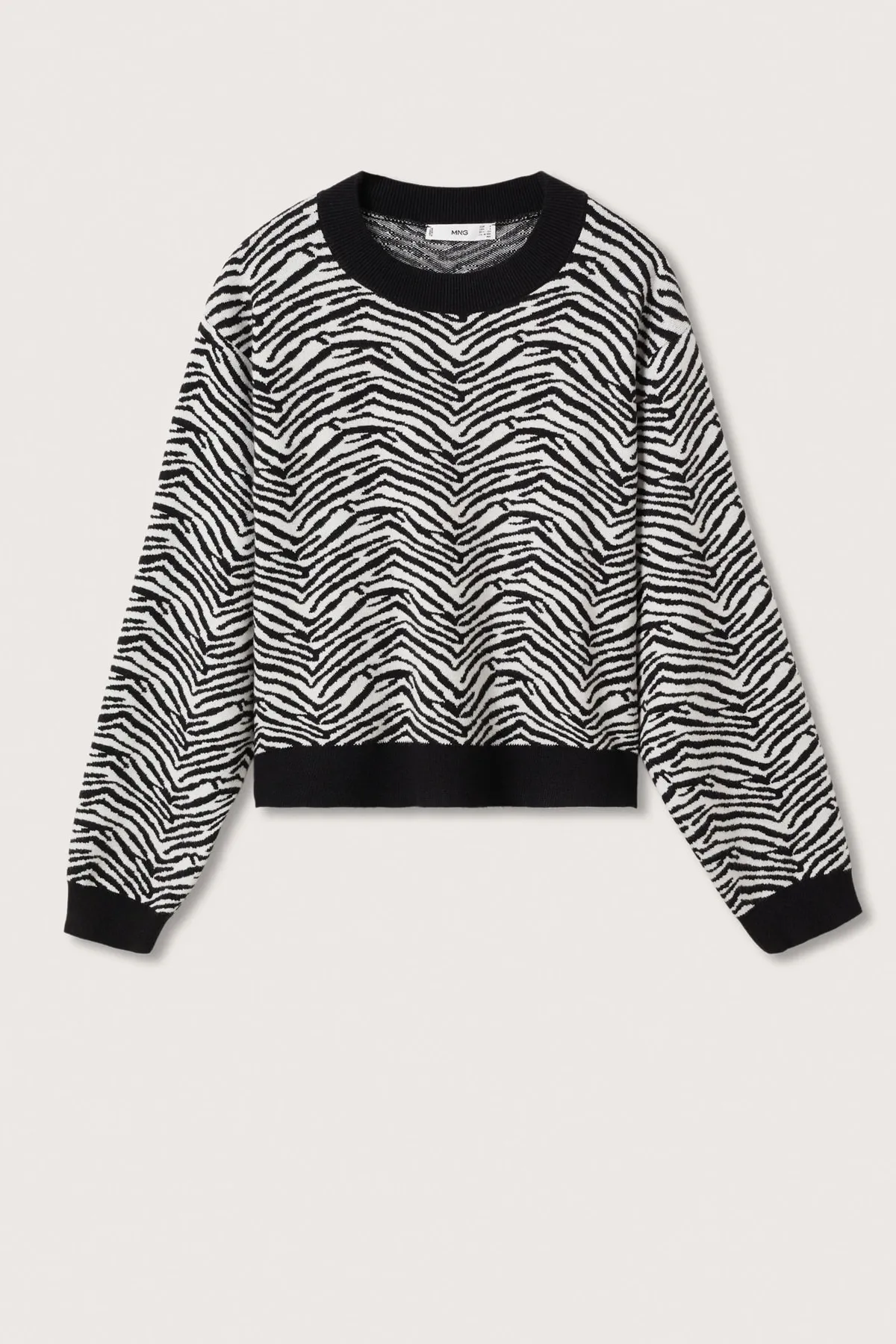 MANGO  Pullover - Schwarz - Regular Fit