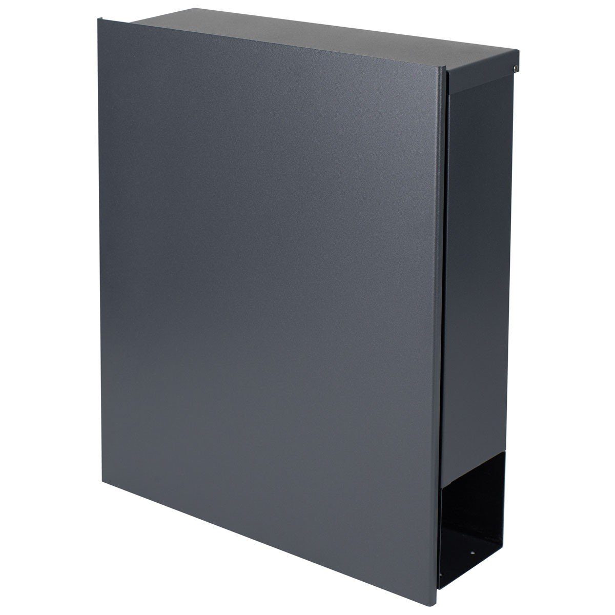 MOCAVI Briefkasten MOCAVI Box 111R Design-Briefkasten mit Zeitungsfach anthrazit-grau (RAL 7016), integriert; passender Verschluss (zusätzlich bestellbar) für Wetterseite, beidseitig nutzbar: Box Vers 1 7016, Box Vers 1 VA
