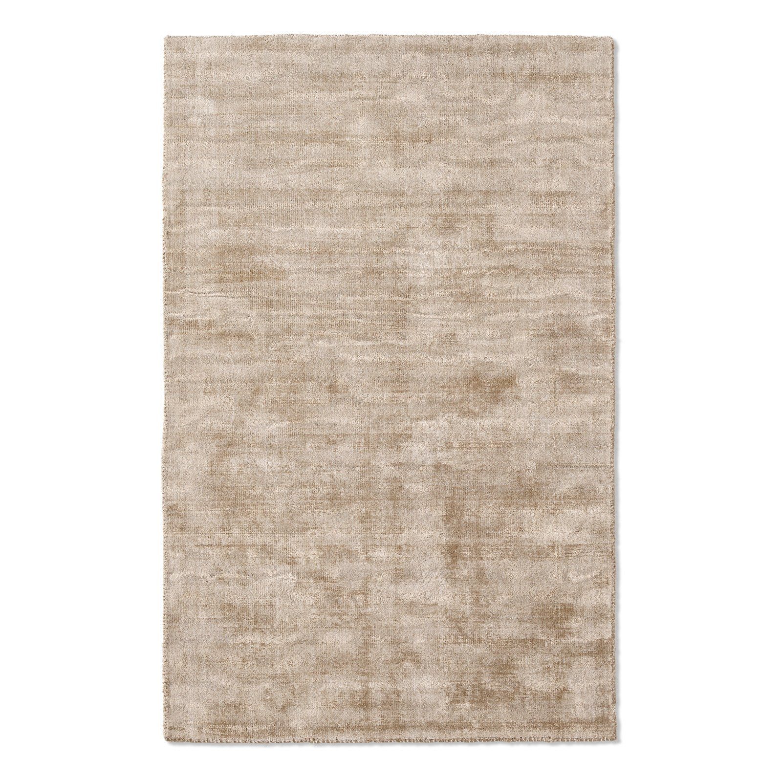 Teppich TaraCarpet Vanessa strapazierfähiger Viscoseteppich Handarbeit, TaraCarpet, rechteckig, Höhe: 15 mm, Kurzflor glänzend beige Wohnzimmer Schlafzimmer Esszimmer 080X150 cm