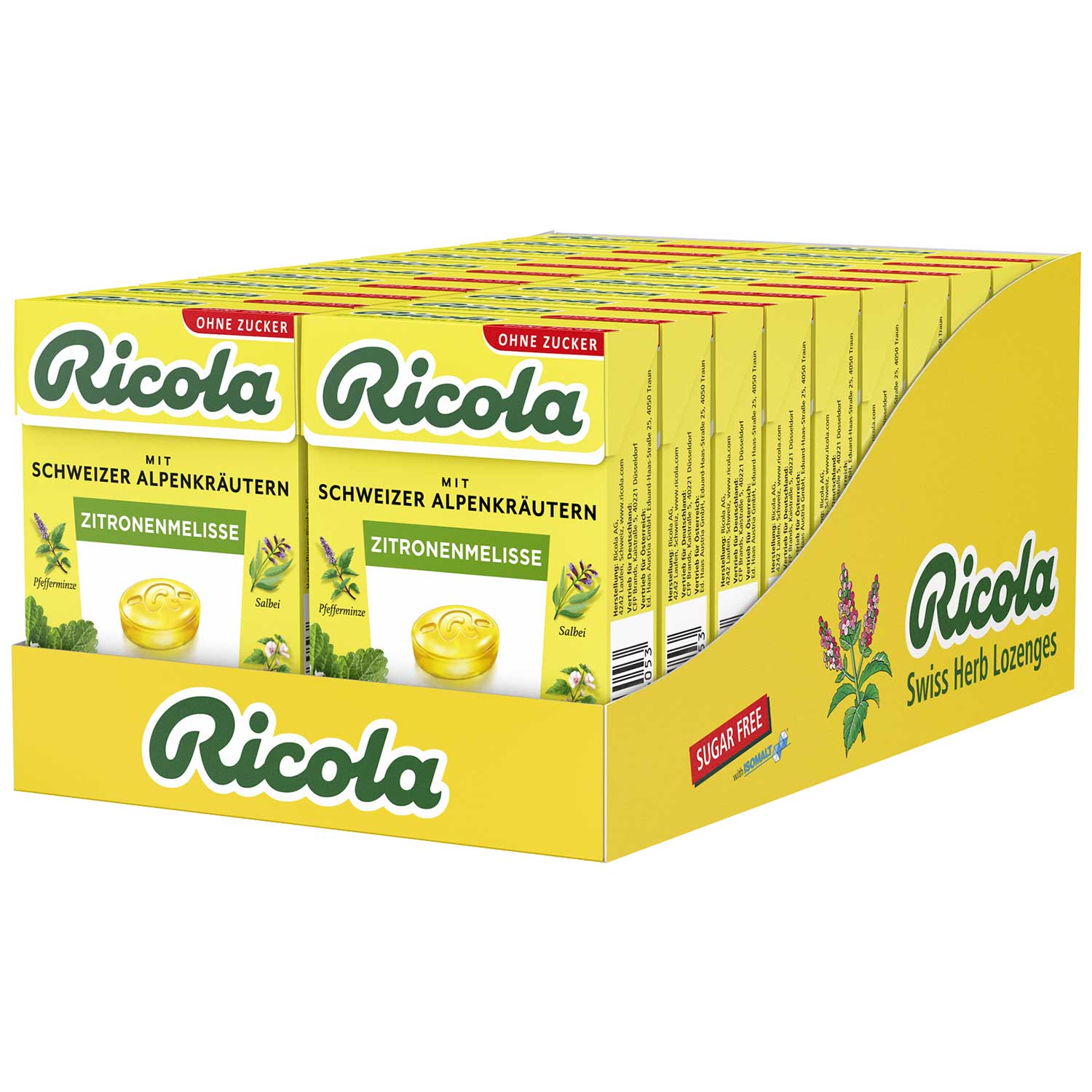 Ricola Zitronenmelisse ohne Zucker 50g