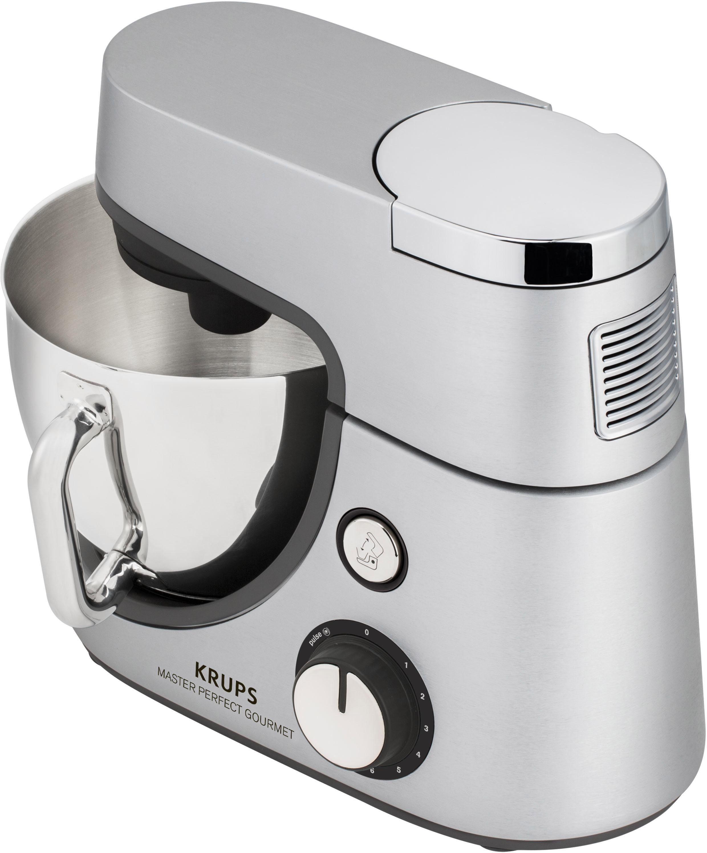 Krups Küchenmaschine KA631D Master Perfect Gourmet, 1100 W, 4,6 l Schüssel, mit umfangreichen Zubehörpaket, 8 Geschwindigkeiten+Pulse