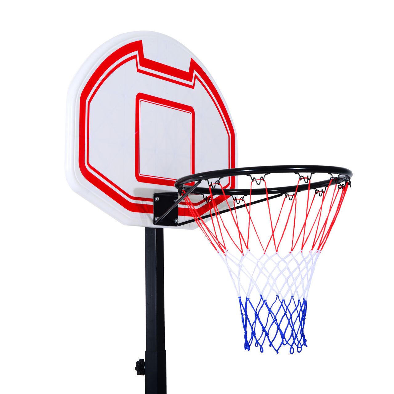HOMCOM Kinder Basketballständer Basketballkorb höhenverstellbar mit Rollen