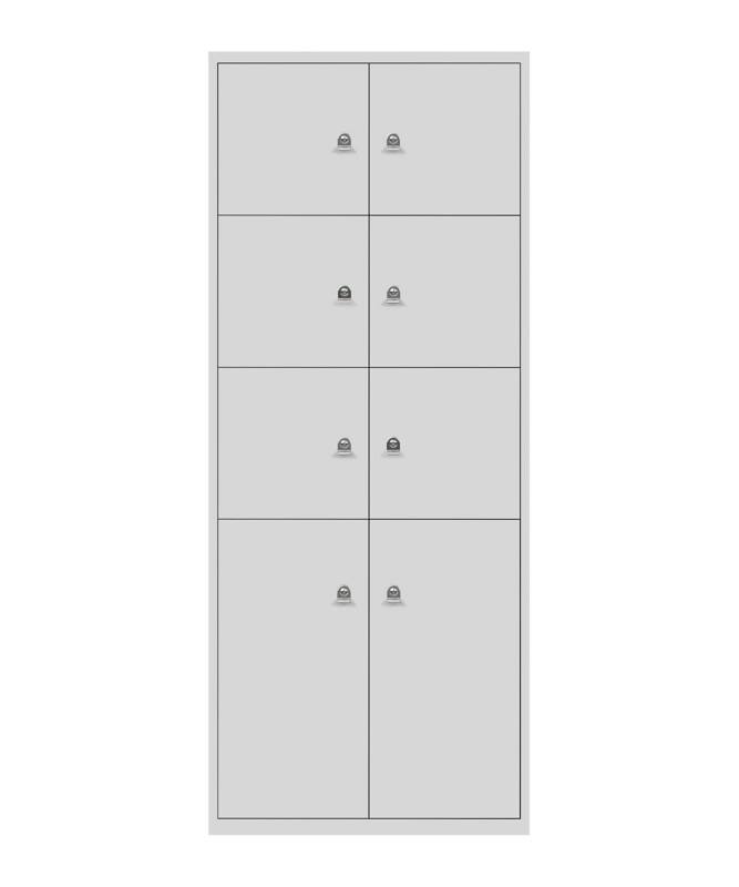Bisley LateralFile Lodge Stahl Schließfach Schlüssel 800 x 470 x 1.985 mm Hellgrau