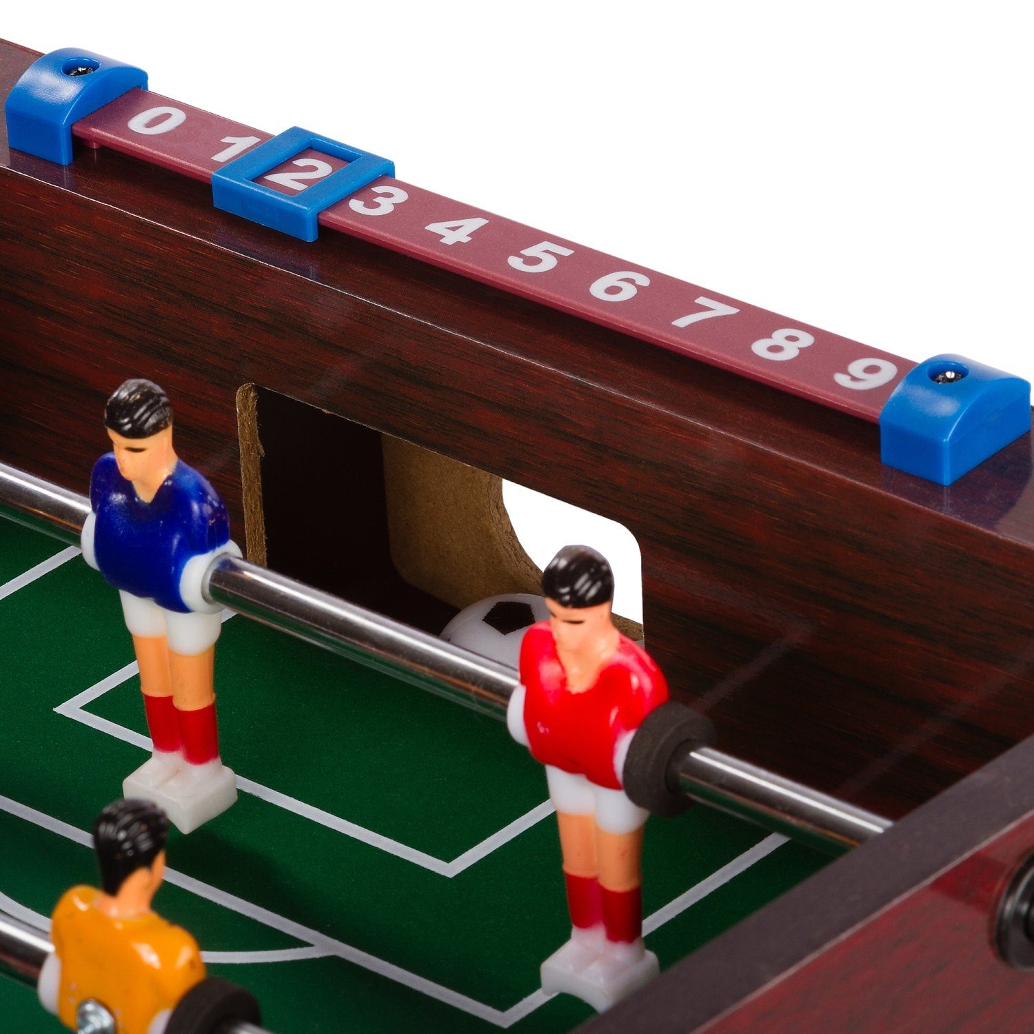 GAMES PLANET Mini-Tischkicker Mini Kicker Tischfußball „Dundee“, Tischkicker, Maße: 51x31x8 cm, Gewicht: 2,6 kg, 4 Dekorvarianten