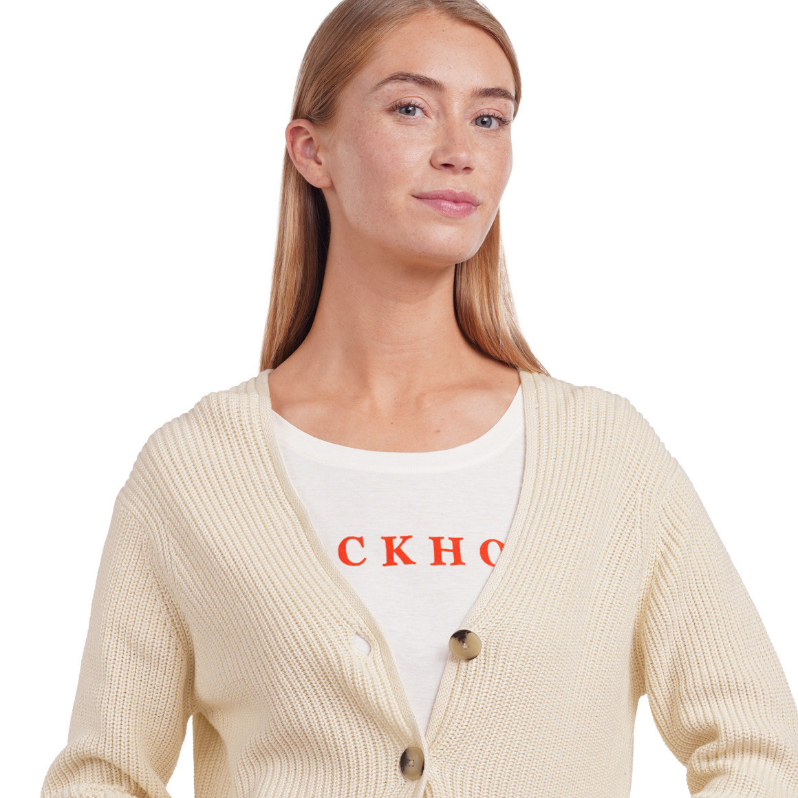 Damen Strickjacke aus Rippstrick