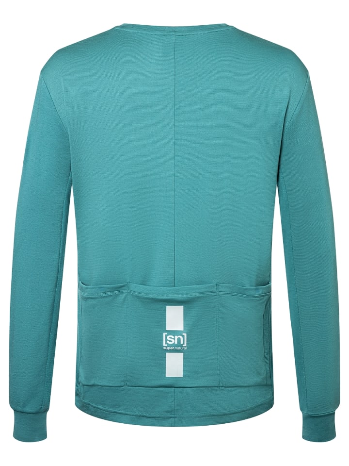 super.natural Merino Fahrradtrikot M GRAVIER LS in petrol günstig kaufen