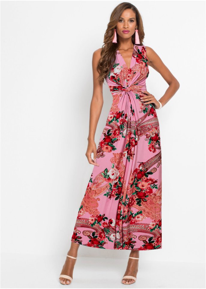 Maxikleid mit Wickeldetail