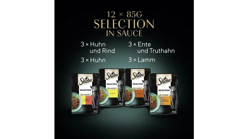 SHEBA® Selection in Sauce Herzhafte Komposition Portionsbeutel 1020 g