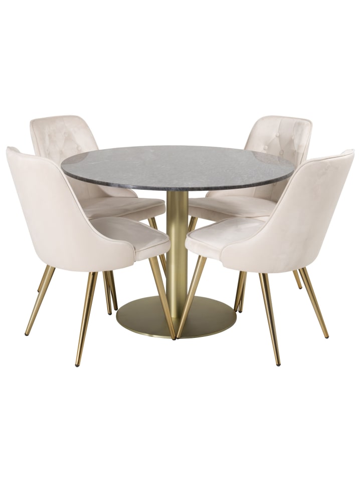 ebuy24 Essgruppe Estelle 17 (5-teilig) Beige 106 x 106 cm günstig kaufen onesize