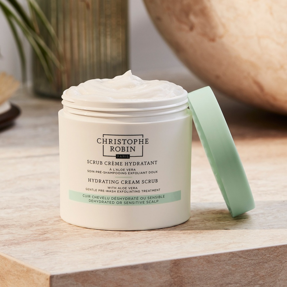 christophe robin Scrub crème hydratant à l'aloe vera Pré-shampoing
