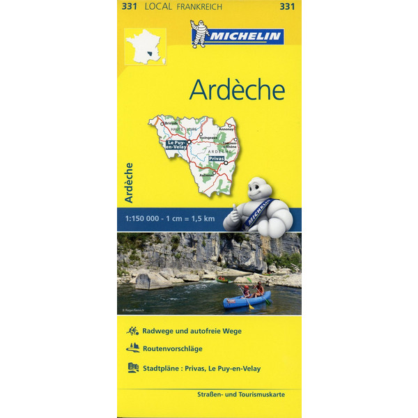 Michelin Ardeche-Haute Loire - Straßenkarte