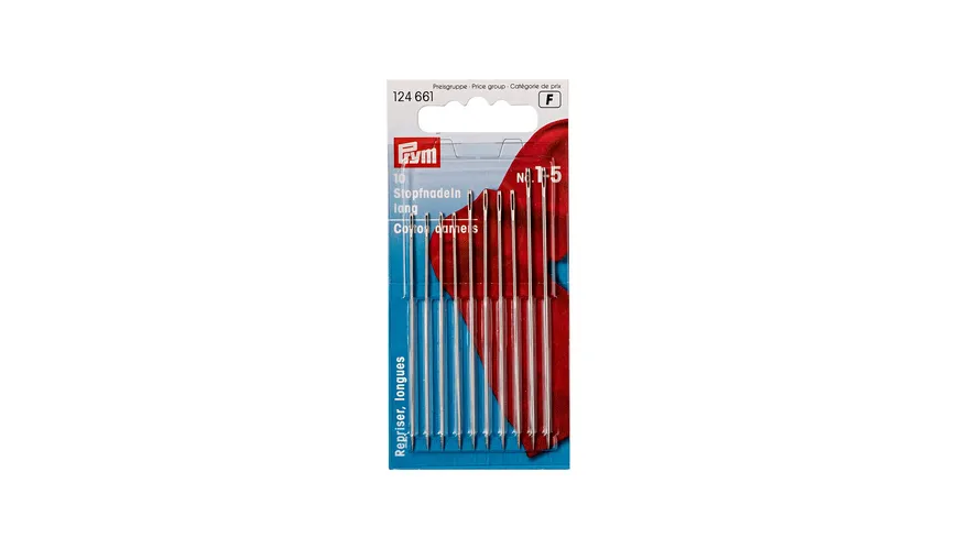 Prym Crewel- & Stopfnadeln lang Stärke 1-5 silberfarbig