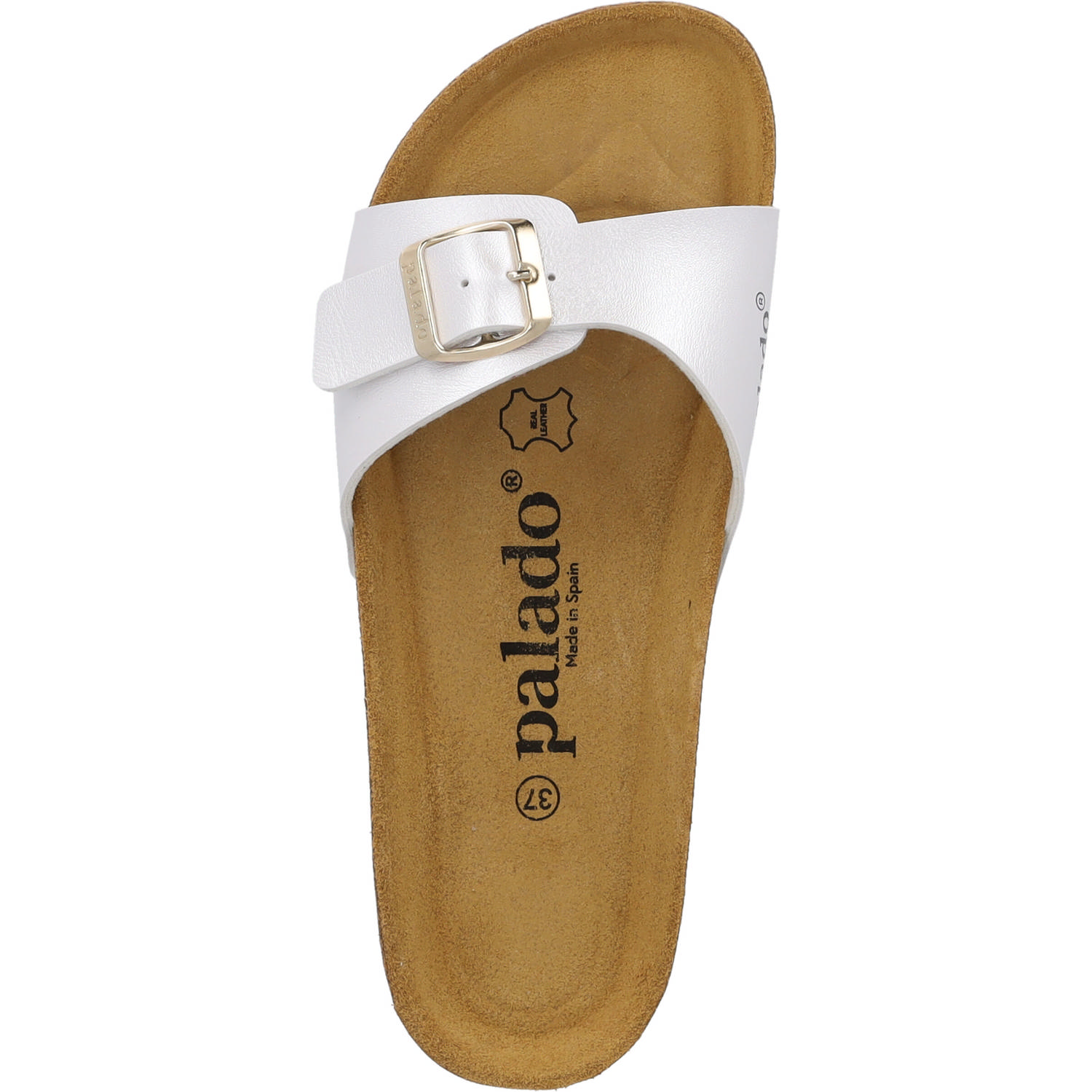 Palado Malta Metallic, Pantoletten, Damen, Metallic Weiß Gold