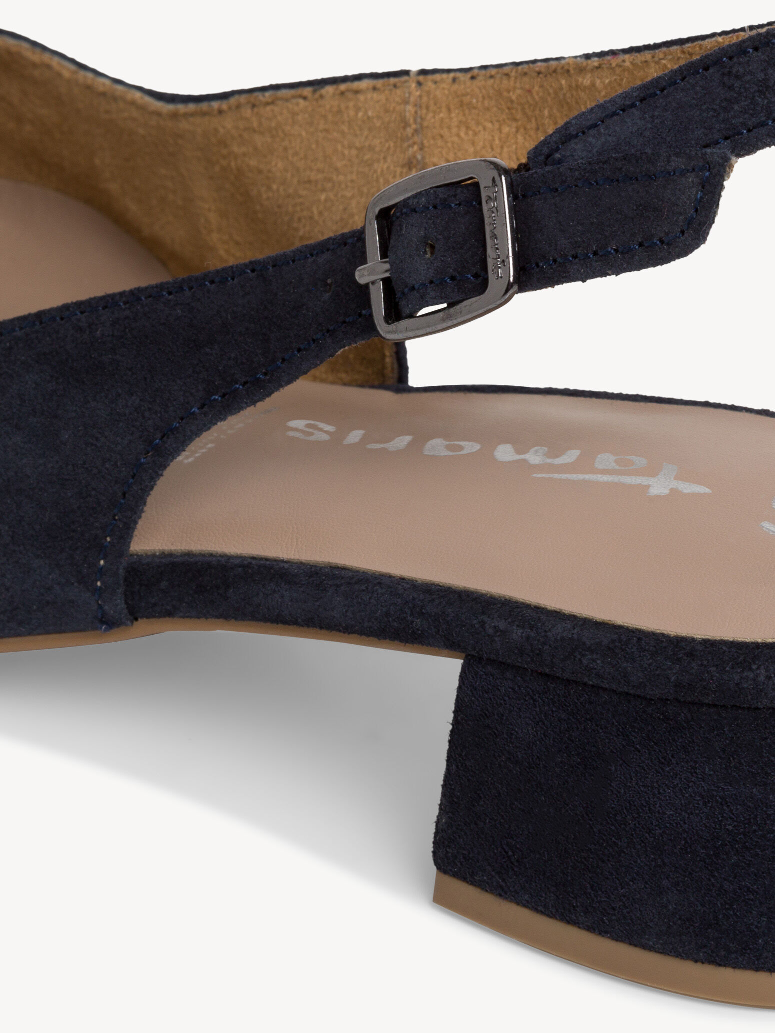 Escarpin en cuir - bleu