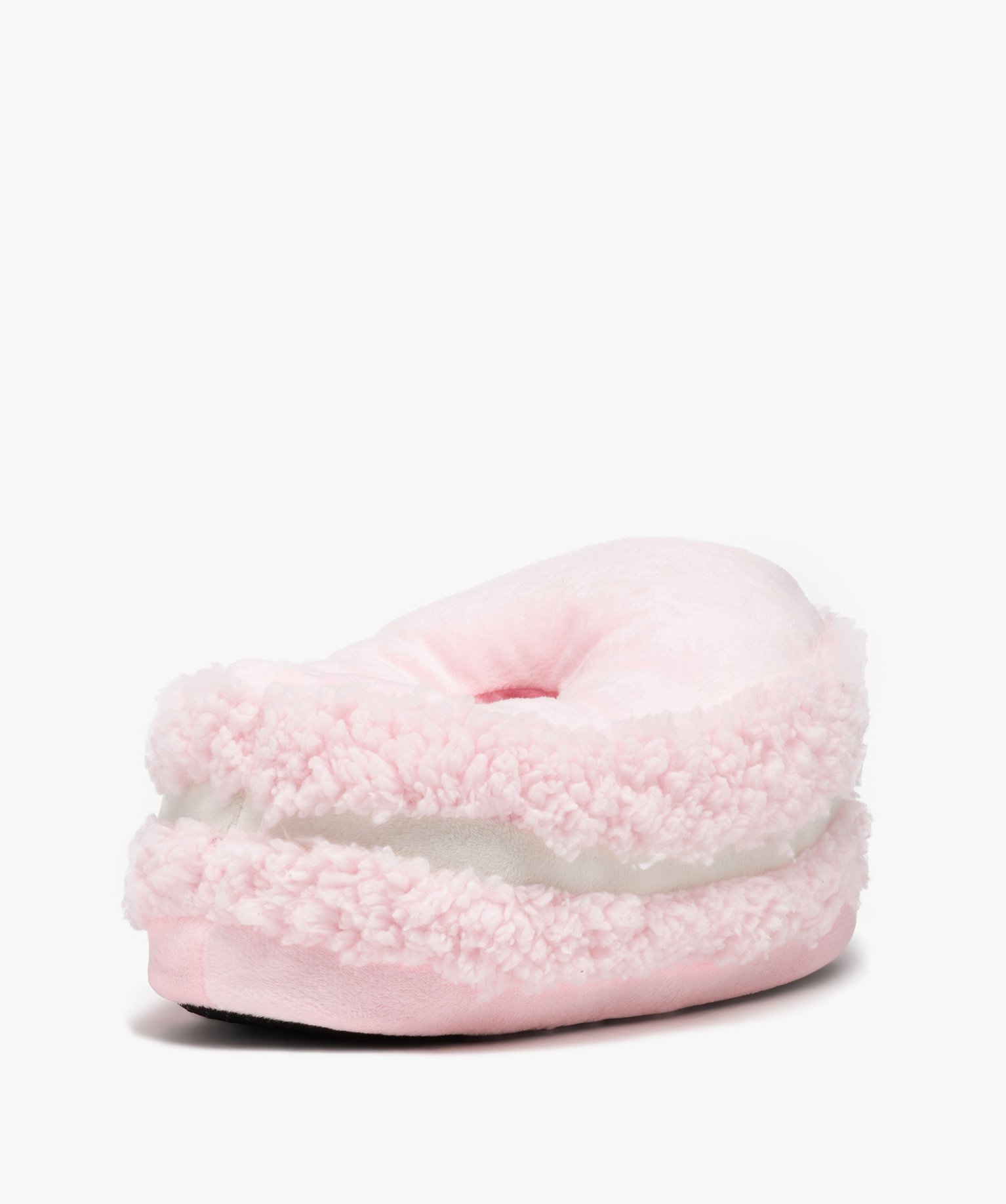 Chaussons femme volumineux en forme de macaron multicolore | GEMO