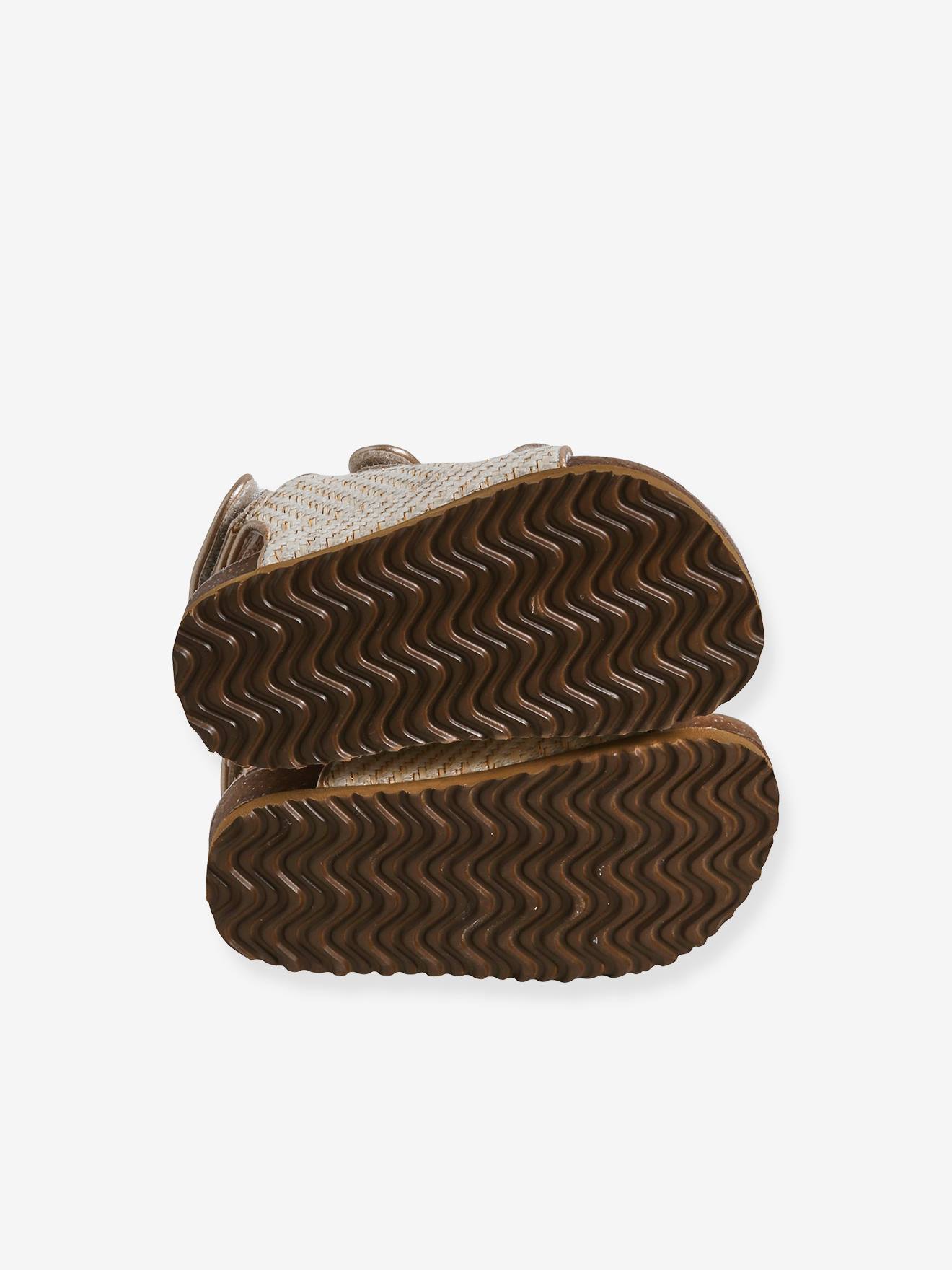 Vertbaudet Baby Klett-Sandalen - gold