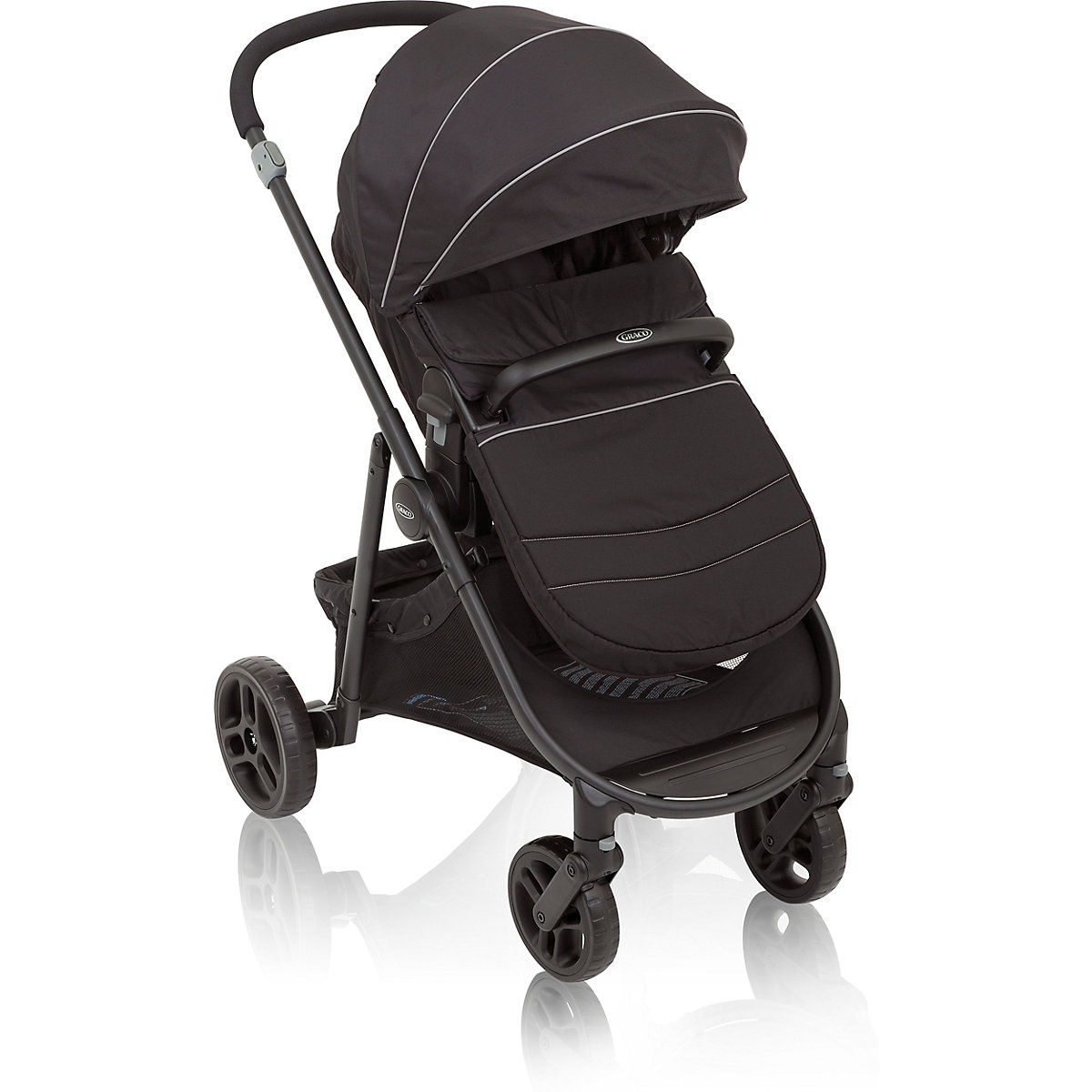 Transform 2-in1 Kinderwagen und Buggy, schwarz