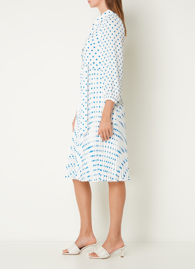 Abito chemisier midi Tallulah di Hobbs, con stampa a pois e cintura da annodare.