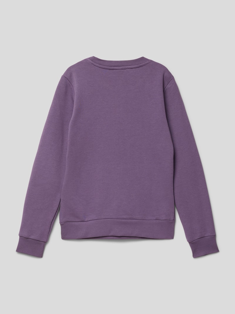 Sweatshirt mit Label-Print in purple