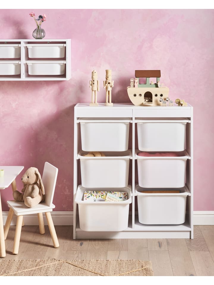 Beliani Kommode TOBIN in Weiß - (W) 82 x (H) 89 x (L) 30 cm günstig kaufen onesize