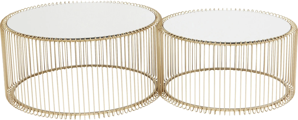KARE Couchtisch Wire 2er Set Messing