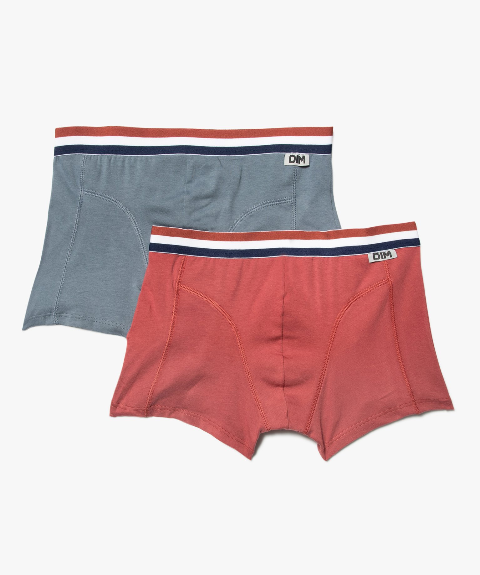 Boxers homme unis en coton stretch (lot de 2) - Dim multicolore | GEMO