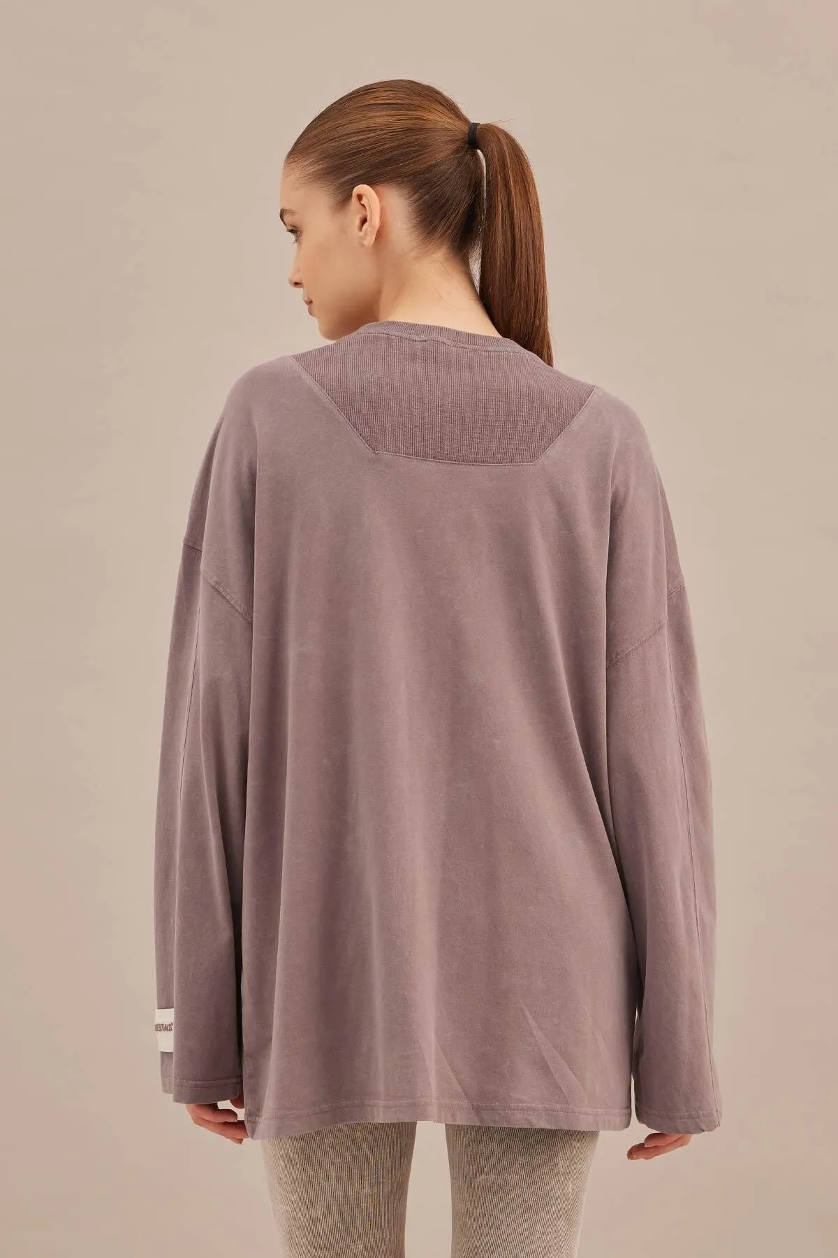 Manuka  Oversize-Sweatshirt mit verblasstem Effekt Lavendel